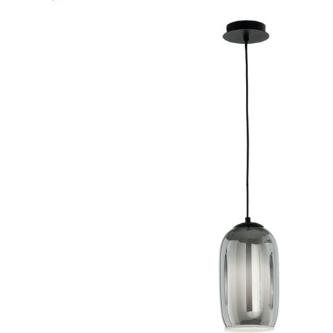 Lampada sospensione D15 cm - vetro soffiato Fume' BONNIE MOD3 (1/2)