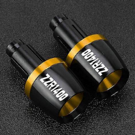 Accesorios para motocicleta Kawasaki Zzr1400 Zzr 1400 20062024 2022 2021 2020 2019 Puños de manillar, extremos, tapa de manillar, tapón de extremo (dorado con logotipo) (1/5)