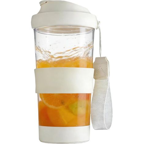 Batidora eléctrica de 450 ml，dimensiones 9 × 9,5 × 18,6 cm，batidora de proteínas，recargable mediante USB-C para bebidas proteicas y batidos (1/5)