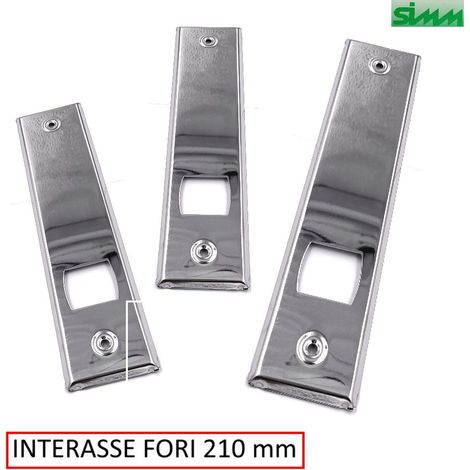 PLACCA INOX X AVVOLGITORI INTERNI INTERASSE FORI 210 MM (1/2)