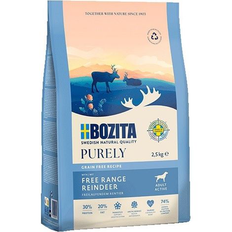 BOZITA Purely Adult Reindeer - croquettes pour chien - 2,5 kg