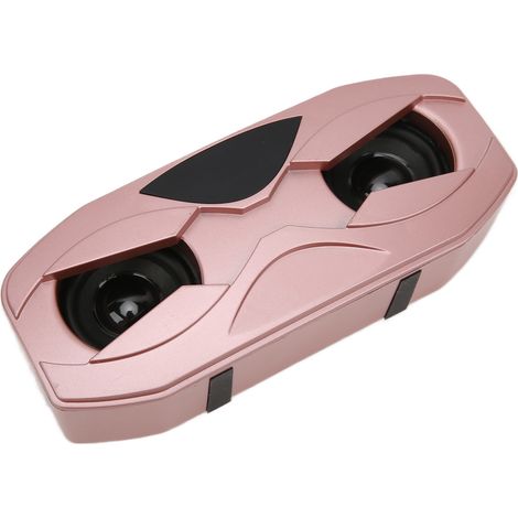 Enceinte Bluetooth sans fil avec caisson de basses, mini radio portable d'extérieur, audio domestique, or rose (1/5)
