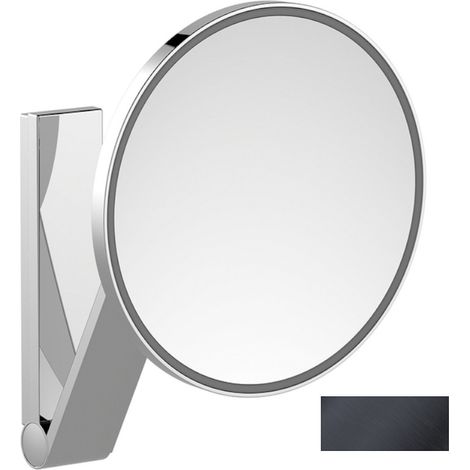 Miroir grossissant iLookmove d : 212 mm, illuminé noir chrome brossé KEUCO (1/3)
