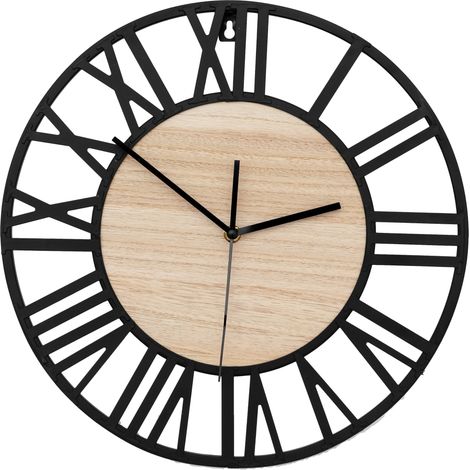Round Wall Clock Loft 35 cm metal/wood MC70902 (1/4)