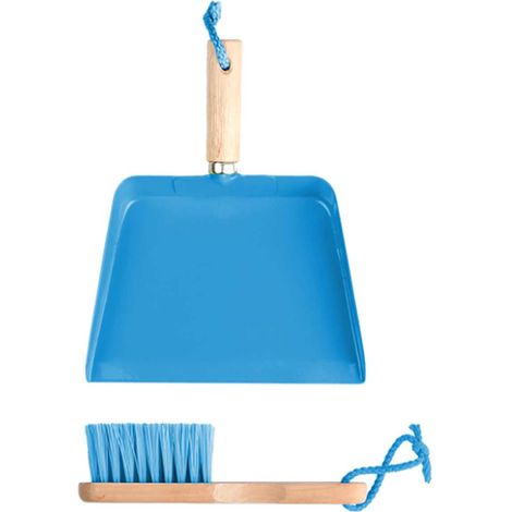 Esschert Design Kinderhandfeger & Kehrblech Blau - FSC® Holz & Metall