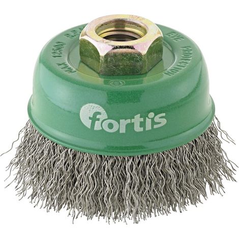 Fortis Topfbürste Edelstahl 80 mm gewellt (1/4)