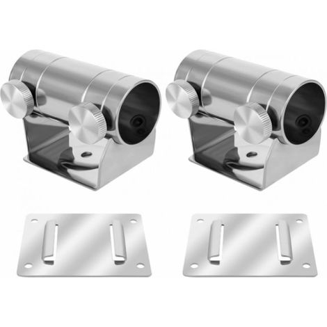 2PCS Support de Parasol, Øinférieurs à 29mm,Pied de Parasol Clip de Fixation Parasol Porte-Parasol en Métal Support Parapluie Pêche avec Plaque-x (1/5)