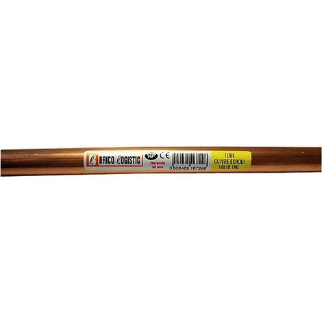 Zuleitung aus gehärtetem Kupfer, 14 x 16 mm Durchmesser, in 1 m Längen SANS MARQUE