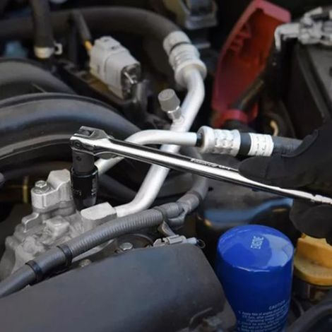 Clé à Cliquet Extra Longue avec Manivelle de Puissance et Embout Réglable - Outil Professionnel Mécanique (1/5)