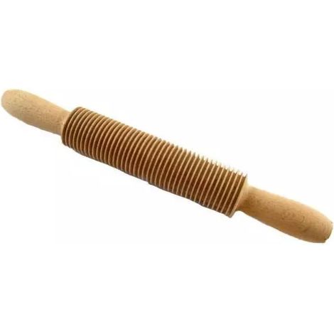 Mattarello in legno di faggio con funzione tagliapasta in legno di faggio 32 cm
