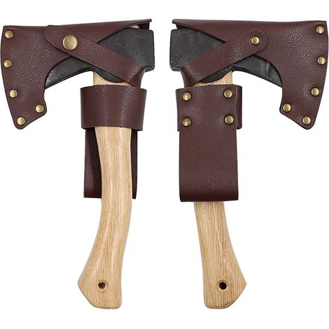 Schützende Axthülle – Leder-Axthülle  Beilscheide mit Gürtelschlaufe  Strapazierfähige Axthülle, unverzichtbar für Holzfäller, die im Freien arbeiten. (1/5)