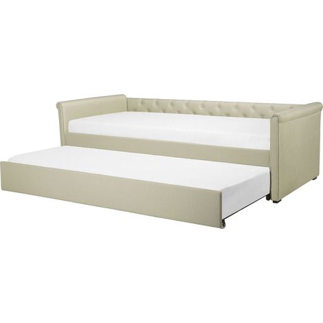 Trundle Bed Fabric LIBOURNE 80 x 200 cm (EU Small Single) Beige
