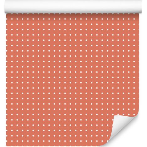 Papier peint à pois corail, motif corail central, pour salon et chambre, 50 x 1000 cm (1/5)