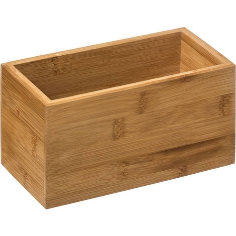 5Five Simply Smart – Organisateur de rangement en bambou 18x9x9,5 cm – Compartiment rectangulaire pour tiroirs et étagères – Design naturel élégant (1/4)