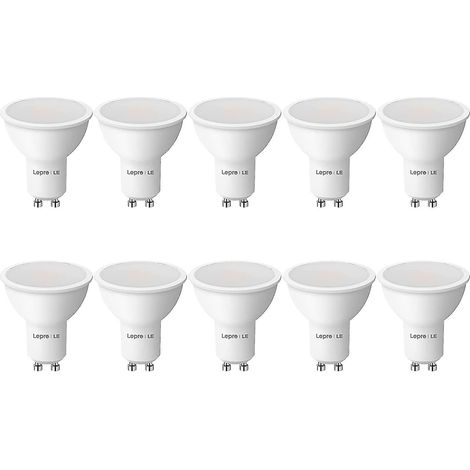 Ampoules LED GU10, blanc chaud 2700K, 4W 345lm, équivalent à une ampoule halogène spot de 50W, ampoules LED GU10 à économie d'énergie, faisceau large de 100°, non dimmables, lot de 1 (1/5)