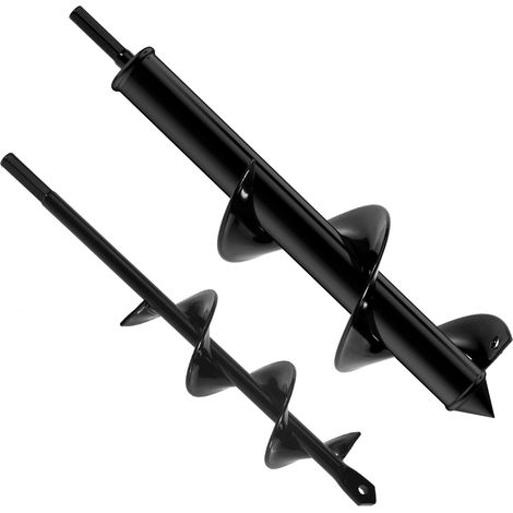 2-teiliger Gartenbohrer, Spiralbohrer für den Gartenbau, Gartenbohrer Ø80mm×300mm, Ø40mm×220mm, praktisches Pflanzwerkzeug zum schnellen Bohren von Löchern und Pflanzen von Blumen, Bäumen und Sträuche