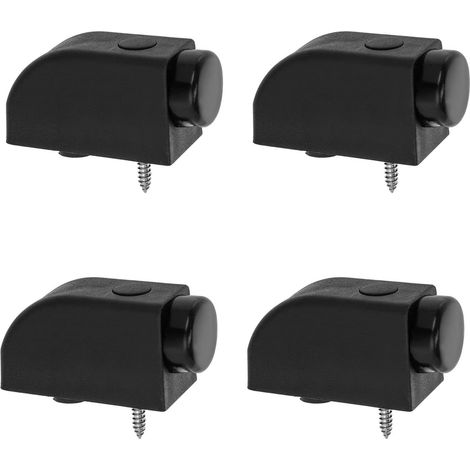 Butées de fenêtre coulissantes Healeved, lot 4, pour portes et fenêtres verrous en plastique noir, (1/5)