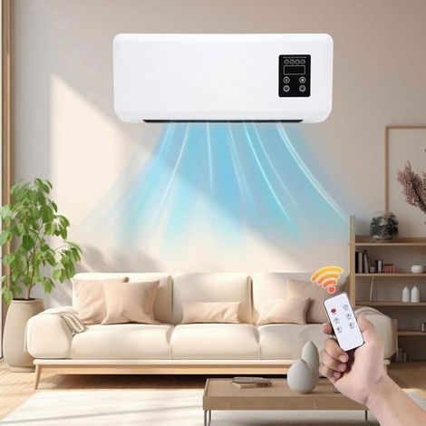 Ventilateur Mural Avec Télécommande,Polyvalent Ventilateur Portables ,Ventilateur Mural Réversible Split,Sans Unité Extérieure (1/5)