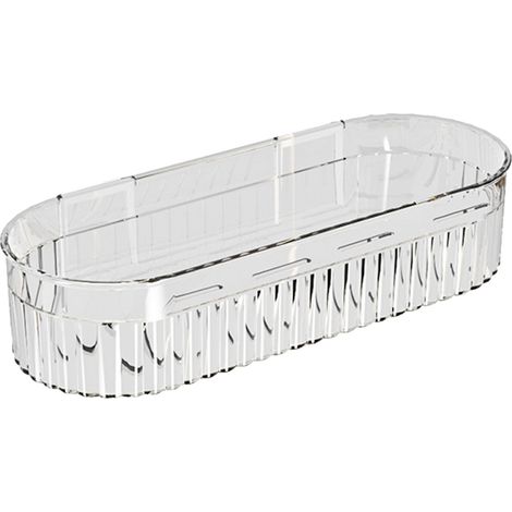 Shower Corner Caddy Plastic Corner Shower Shelf Wall Mounted Punch Free Shower Organizer for Bathroom Toilet Transparent Oval Style