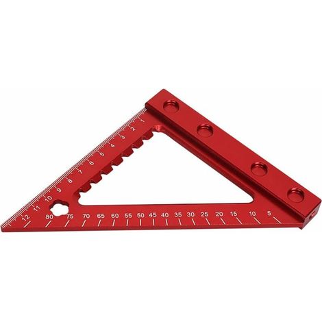 Règle triangle du bois 6 pouces aluminium aluminium aluminium outil de mesure de la règle d'aluminium pour menuisier outils de travail sur le bois - autres outils de travail sur bois, (1/5)