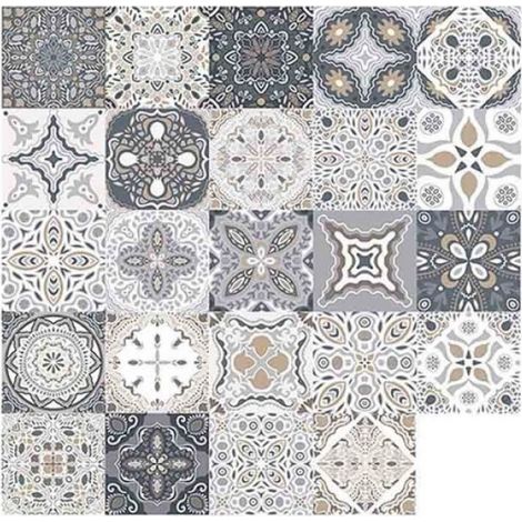 Autocollants de Carrelage - - 48pcs - Imperméable - Résistant à l'huile - 10x10cm (1/3)