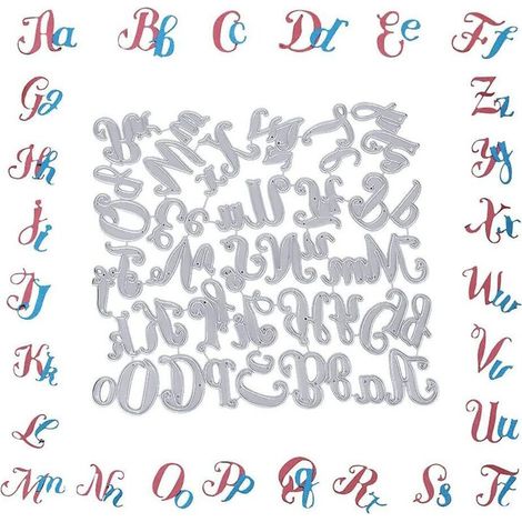 Stanzformen für Buchstaben des Alphabets zum Scrapbooking und Basteln (1/5)