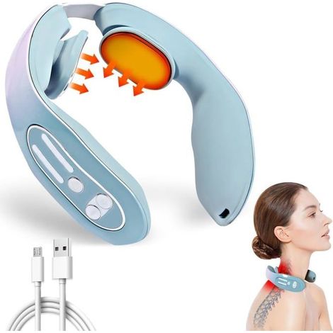 Elektrisches Nackenmassagegerät mit Wärmefunktion, 12 Intensitätsstufen, Heimmassagegerät mit konstanter Temperatur (1/5)