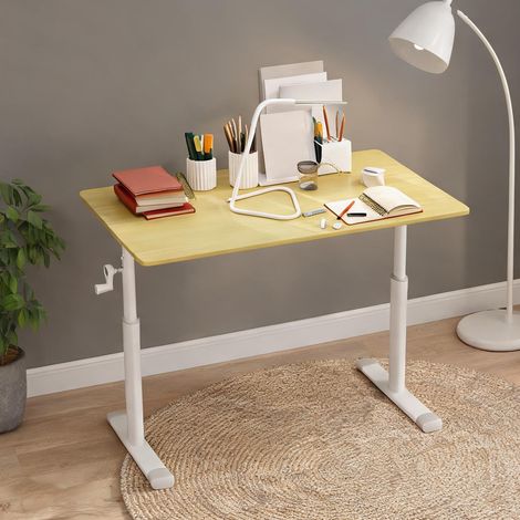 Bureau en bois et métal réglable en hauteur pour enfant et adulte (1/5)