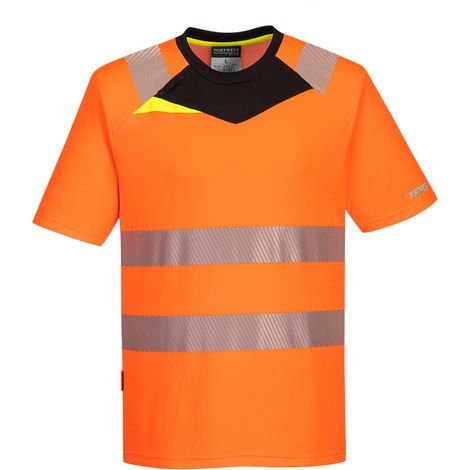 Dx4 T-shirt ad alta visibilità a maniche corte Colore: arancione/nero Taglia 4XL - Portwest