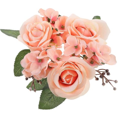 Couronne de bougies florales artificielles, anneau de bougie pour décoration de table de mariage (2 pièces) (1/5)