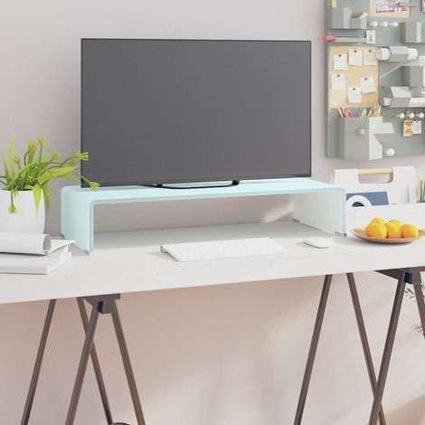 vidaXL TV Stand/Monitor Riser Glass Green 70x30x13 cm (1/5)
