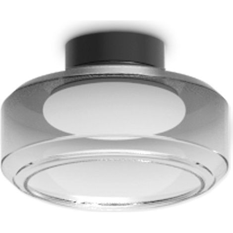 Ideal Lux TOPICO Plafonnier LED semi-encastré de 25 cm, couleur fumée 3 000 K