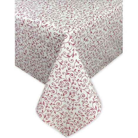 TOVAGLIA DORY arabesco ROSSO in cotone Cm. 140x140 x4 persone