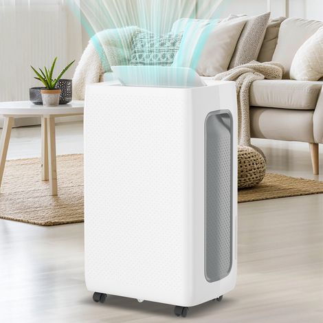 Jiubiaz Déshumidificateur 26 L/jour, réservoir 4,3 L, minuterie 24 h et sécurité enfant, blanc (1/5)