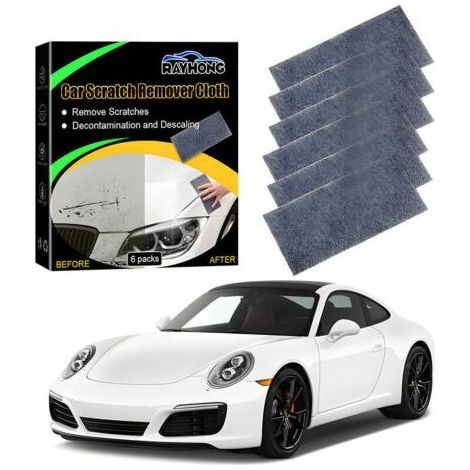 6pcs Nano Sparkle Cloth,tissus pour rayures de voiture, tissu de réparation polyvalent pour rayures, peinture, rayures, taches d'eau et polissage de Surface (1/5)