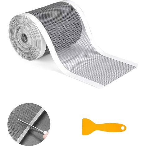 Attrape Cheveux Douche 100mm x 10m, Filtre Autocollant Cheveux Douche, Attrape-Cheveux Jetable avec Grattoir en Plastique, Filtre pour Douche, Baignoires et Cuisines (1/5)