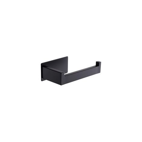 BRAVIX Toilettenpapierhalter, Wandmontage, ohne Bohren, für Bad und Küche, Schwarz