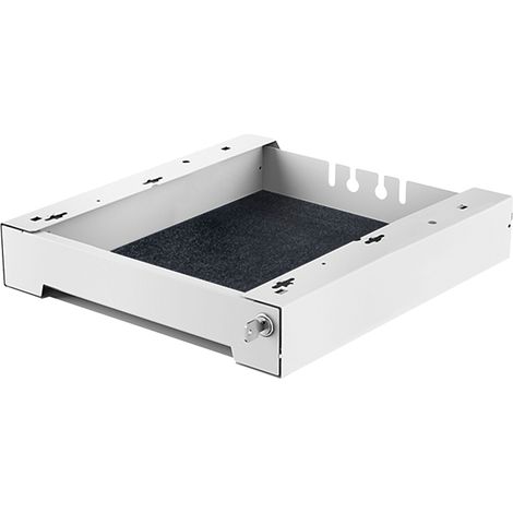 Tiroir smartray pour ordinateur portable - Hauteur : 75 mm - Profondeur : 448 mm - Largeur : 379,5 mm - Charge : 8 kg - Décor : Blanc - HETTICH (1/2)