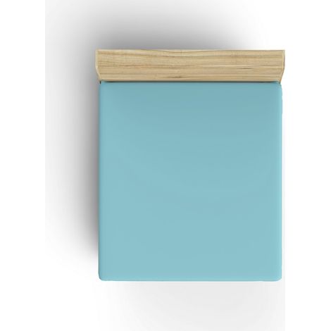 Ranforce King Fitted Sheet (ES) 160 x 200+30 cm 100% Algodón Turquesa 117 gr/m² (1/3)