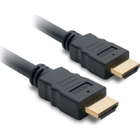 Câble HDMI 4K haute vitesse 1m50 – Connecteurs rotatifs 360° – Triple blindage pour protection accrue – Compatible TV et consoles – Metronic