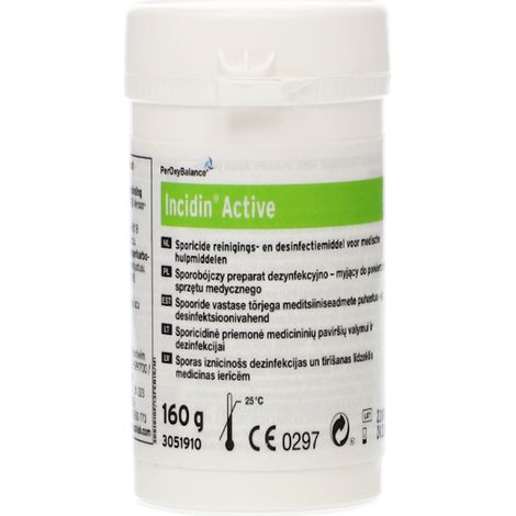 Sporizides Konzentrat zur Reinigung und Desinfektion von Oberflächen Incidin Active 160 g (1/2)