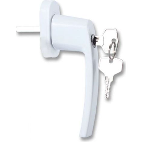 Lntyq 4PCS Poignées de Fenêtre Verrouillable à Clé en Aluminium Blanc Poignée de Porte de Balcon Windows avec 8 PCS Vis et 8 PCS Clés Convient à Toutes Les Fenêtres et Portes de Balcon Courantes (1/5)