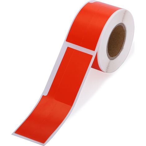 Etiquettes cablage autocollantes papier thermique impression directe etanche anti-huile anti-dechirure pour cables fils DP23 imprimante thermique 1 rouleau 25x38mm+40mm 100 feuilles (1/2)