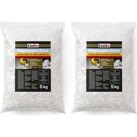 Fibres de polypropylène IsolBau PP 12 mm Polypropylenfasern 10 kg (1/5)