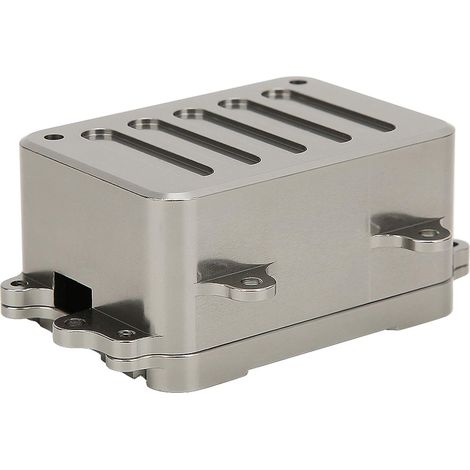 Pièce de Mise à Niveau de Boîte de Réception en Métal pour Voiture sur Chenilles SCX10 1/10 RC, Durable et Pratique pour L'installation, Légère et Protection Fiable (1/5)