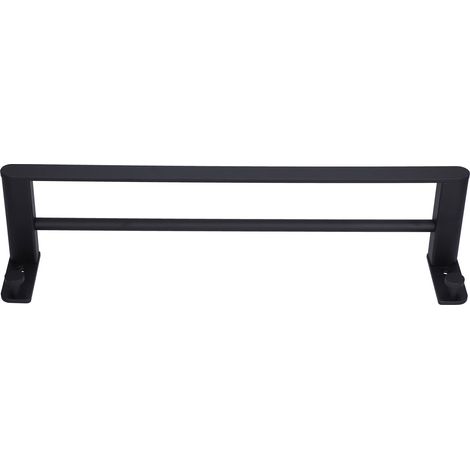 Porte-serviettes double en aluminium avec étagère, barre de suspension 50 cm pour salle de bain