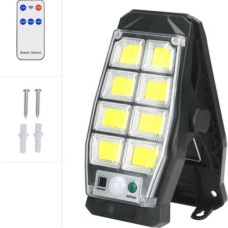 Lampada solare da parete, lampada solare da esterno con clip, luce con sensore, illuminazione domestica, impermeabile, adatta per bordo piscina (COB) (1/5)