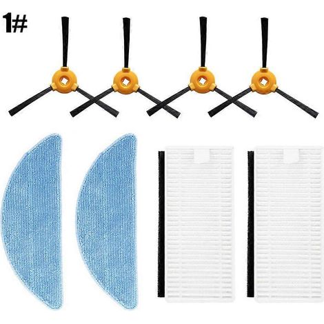 Filtres, brosses latérales et lingettes de nettoyage pour aspirateur robot Lefant M200/M201/M501/M520