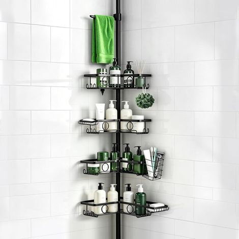 Support douche sans percage, 105-304cm, Inoxydable, pour Salle de Bain (1/5)