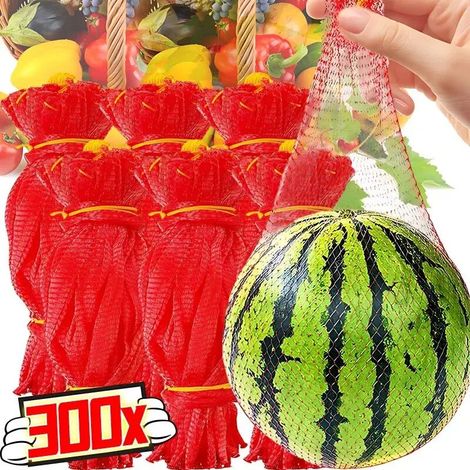 (300 pièces) Filet de culture en gros pour melons, sac suspendu pour pastèques avec sangles, hamac de support robuste et réutilisable pour cantaloups, idéal pour les jardins et vergers